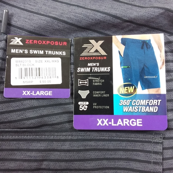 ZeroXposur Swim Trunks UPF50+ Inner Liner Stretch - Picture 6 of 8